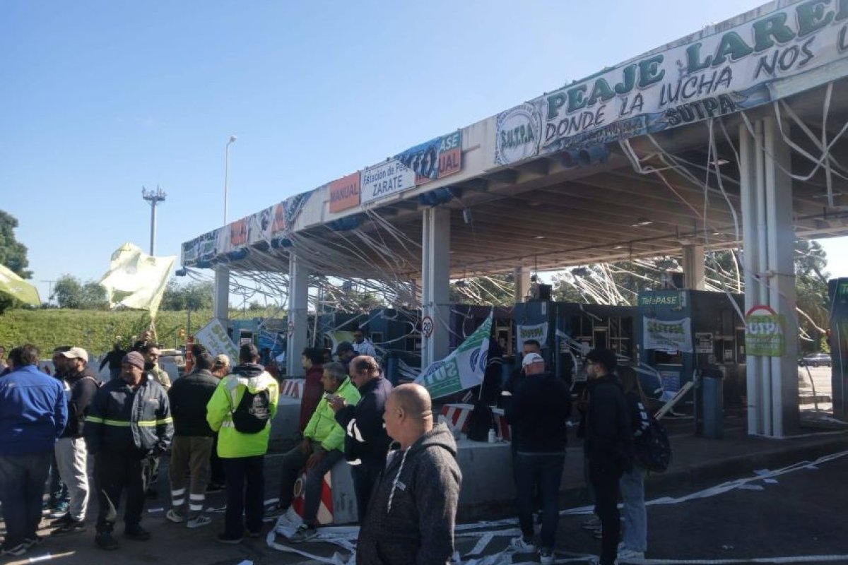 Protesta en el peaje