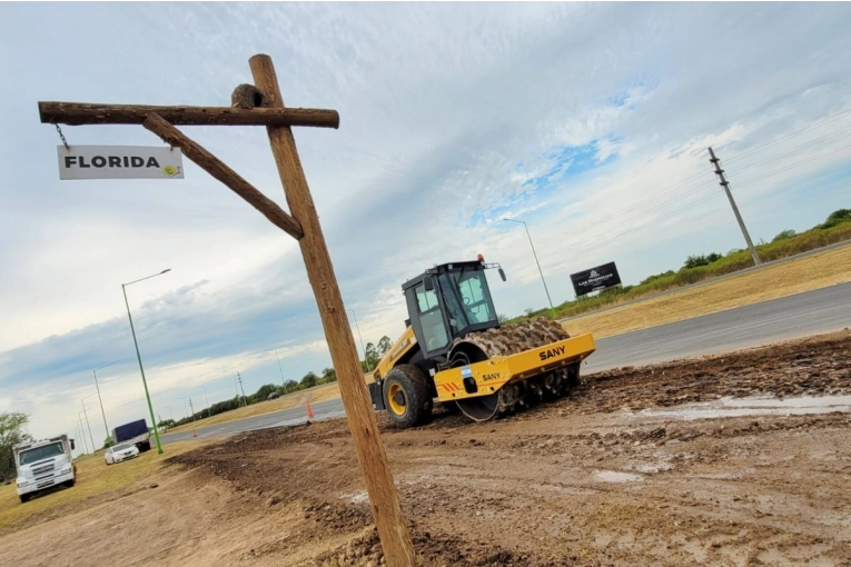 Avanzan las obras del empalme de calle Florida con el Acceso Sur