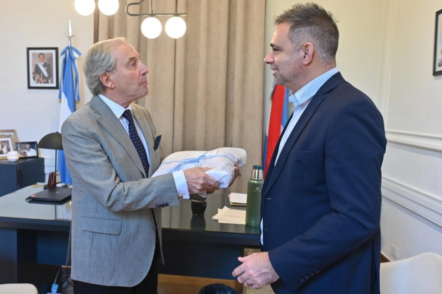 Pipo con el intendente Davico