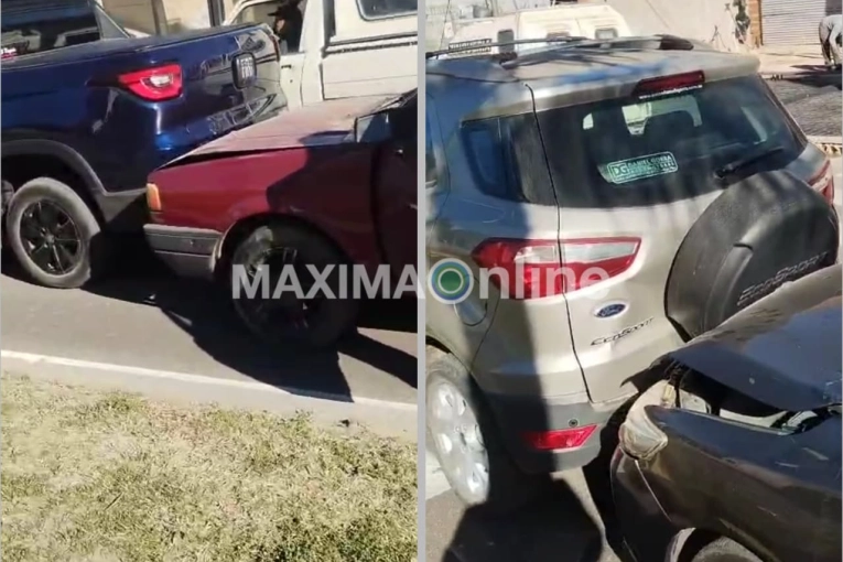 Increíble choque en cadena de cinco vehículos en Boulevard Pedro Jurado